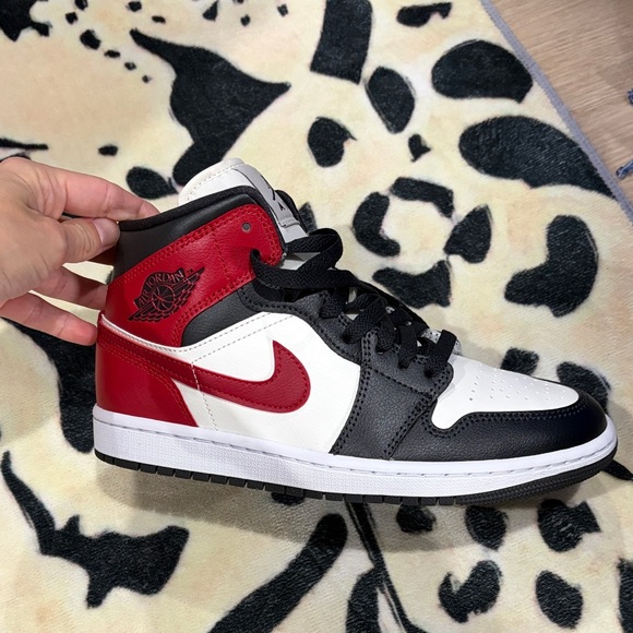 Nike Shoes - Nike Red and Black High-Top Sneakers